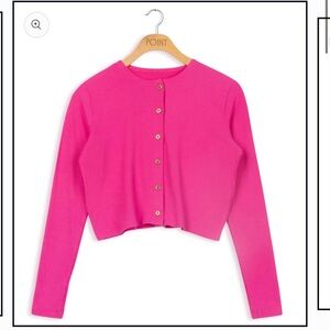 Point Classic Cardi Hot Pink